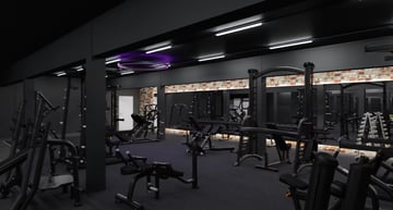 Beispielbild für ein modernes Fitnessstudio
